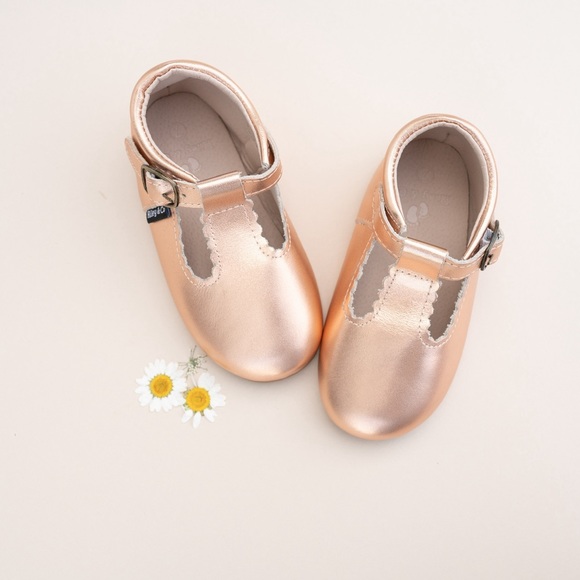 Rose Gold Riley T-straps - Picture 7 of 11